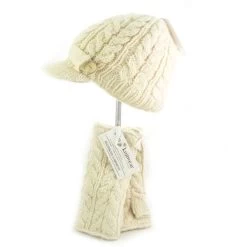Aran Cable Handwarmers Natural White