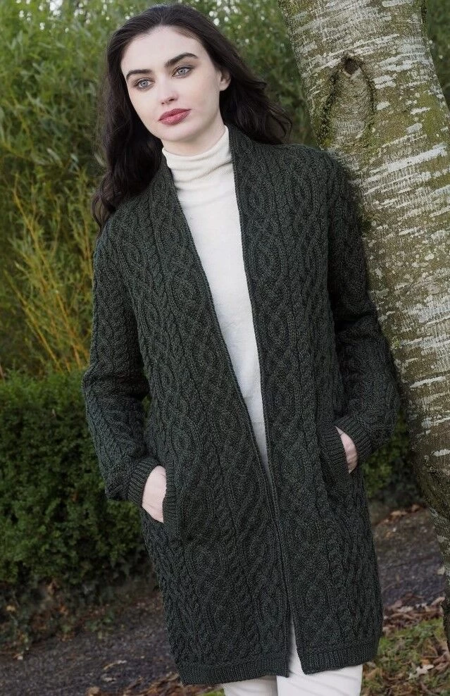 Celtic Braid Coat Army Green