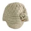 Aran Trellis Peak Hat Oatmeal