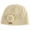 Aran Trellis Pullon Hat Natural White