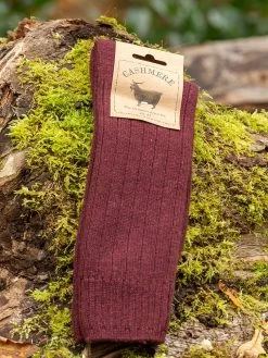 Luxury Mens Cashmere Socks - BORDO(Size 40-45)