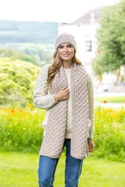 Cable Knit Scarf Parsnip