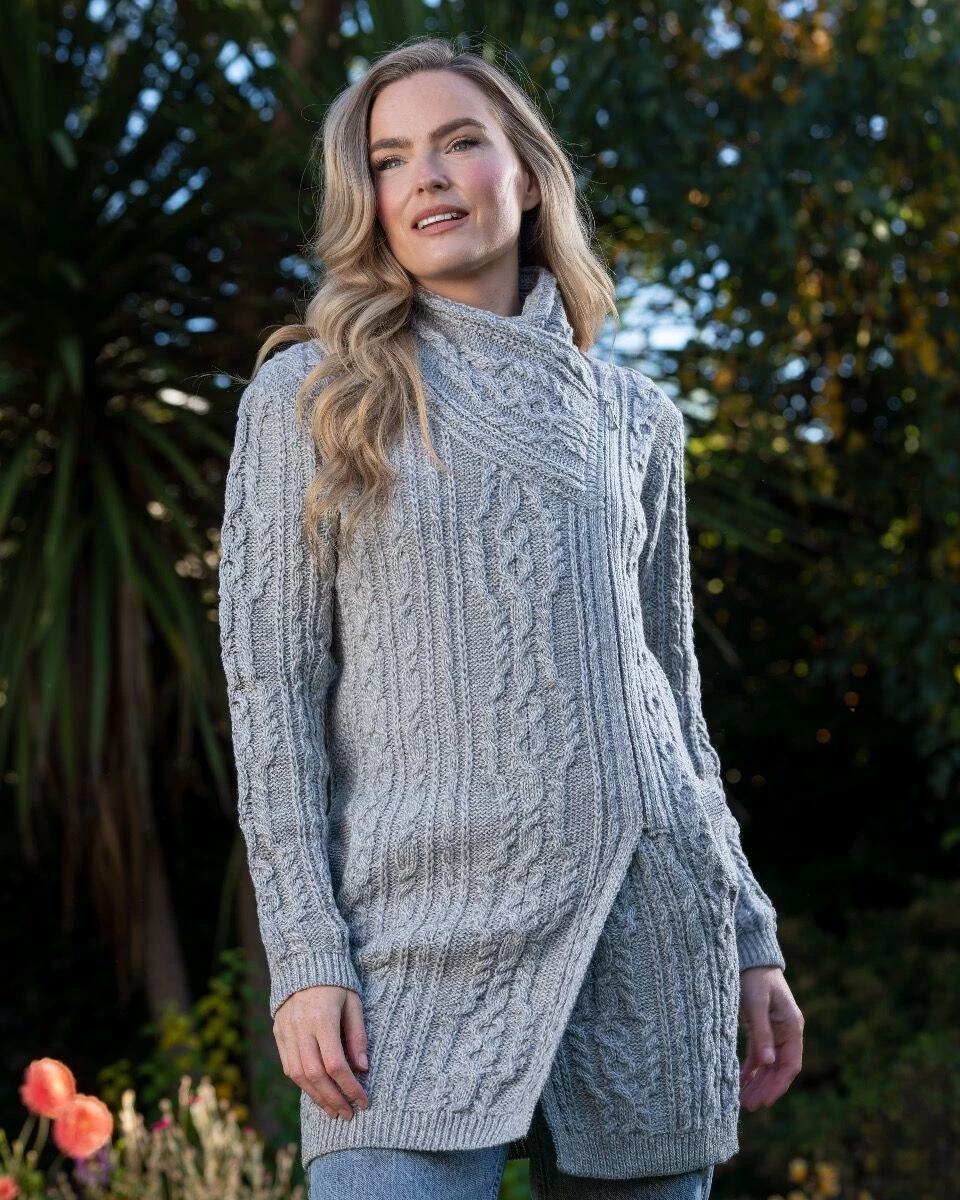 Long Biker Side Zip Silver