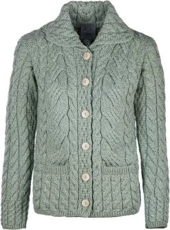 Supersoft Merino Wool Cardigan Green