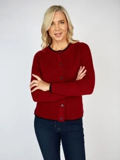 Wool And Cashmere Cardigan Red