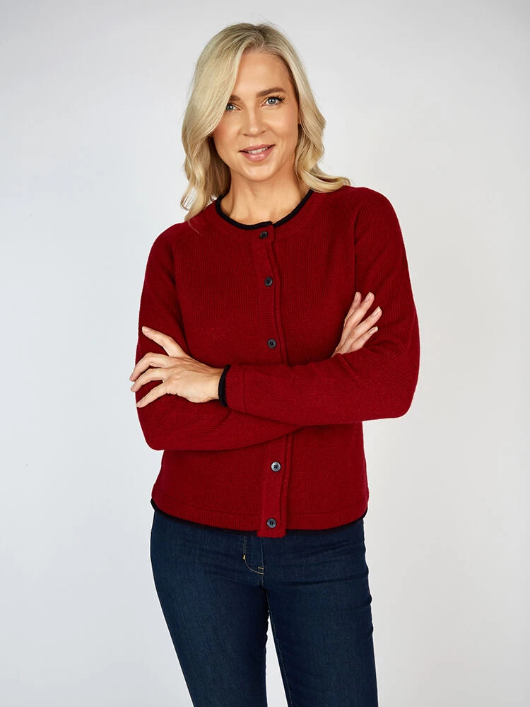 Wool And Cashmere Cardigan Red