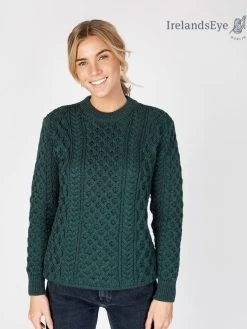 Unisex Aran Sweater Evergreen