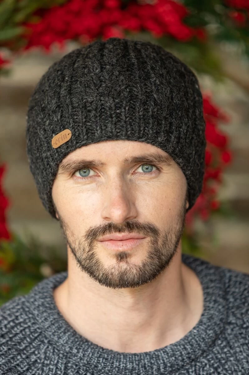 Aran Cable Pullon Hat Charc - Image 4