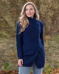 Long Biker Side Zip Deep Water Blue