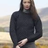 Irish Aran Unisex Sweater Charcoal