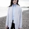 Womens Waterfall Cardigan Light Grey