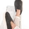Unisex Merino Wool Slippers Charcoal