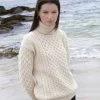 Aran Turleneck Sweater 100% Merino Wool