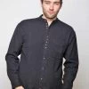 Traditional Grandfather Shirt SW59 Black