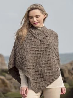 Super Soft Poncho Brown