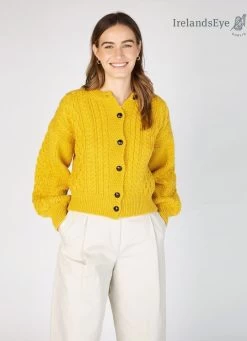 Clover Cropped Cardigan Sunflower