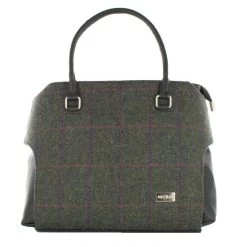 The Emily Irish Tweed Bag Dark Green 150
