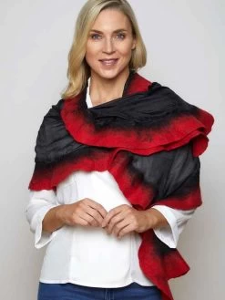 Felt Merino Wool & Silk Scarf