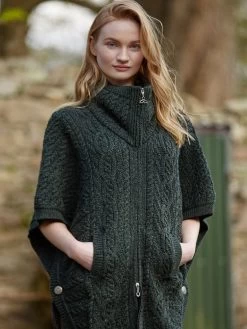 Aran Batwing Jacket Merino Wool