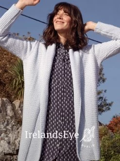 Kilcoole Textured Coatigan Ice Blue