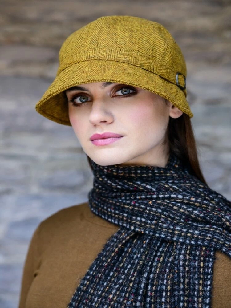 Ladies Irish Flapper Cap Mustard 602