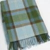 Lambswool Throw Blue Donkey Brown & Green Col: 655