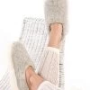 Light Grey Wool Slippers