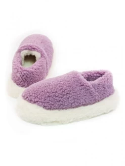Lilac Wool Slippers