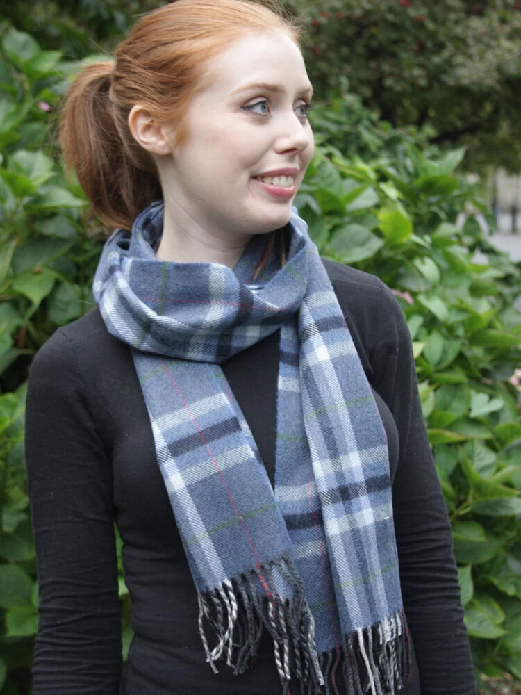 Extra Fine Merino Wool Blue, Cream And Black