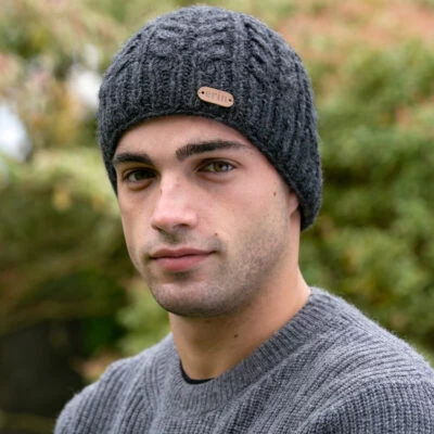 Aran Cable Pullon Hat Charc