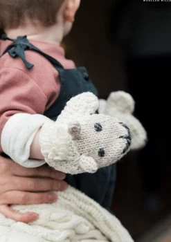 Babies Handknit Aran Gloves