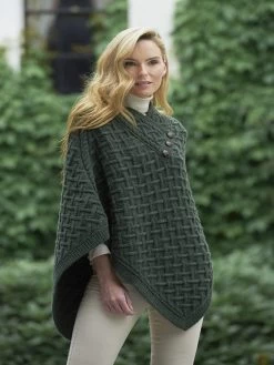 Super Soft Poncho Army Green