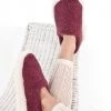 Burgandy Wool Slippers
