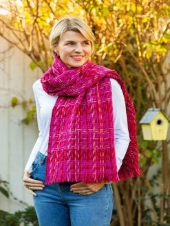 Double Sided Woven Wrap Pink